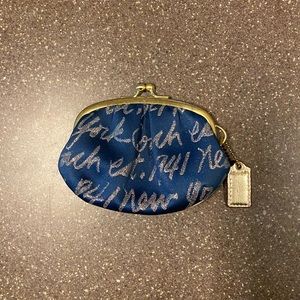 Coach kisslock coin purse